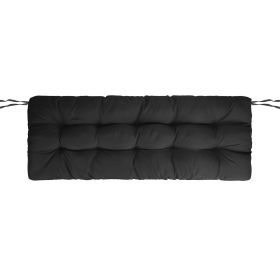 1Pc Bench Seat Cushion For Indoor Outdoor Furniture Water-Resistant Or Non-Water-Resistant Options 8CM Or 10CM 51.18 X 19.68IN For Garden Patio B (Option: Waterproof 10CM Black)